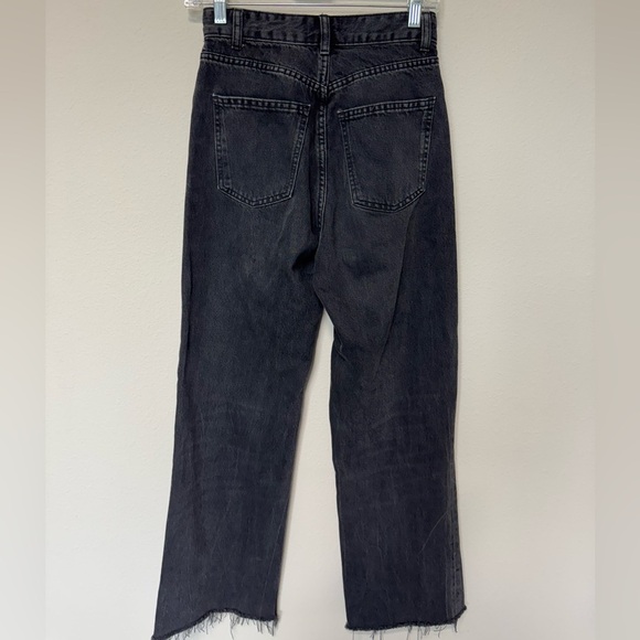 Zara Black High-Rise wide leg raw hem jeans size 2 / EUR 34 - Picture 10 of 10